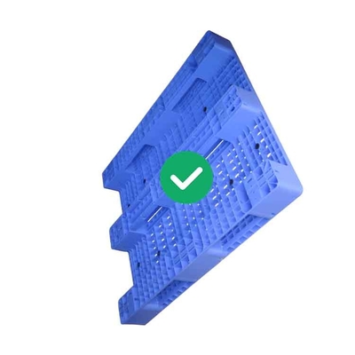 5T লোড ব্লু প্লাস্টিক প্যালেট 1300X1100 HDPE রেফ্রিজারেটেড ট্রান্সপোর্টেশন চেইন