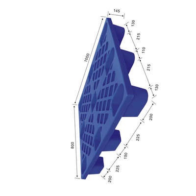 1000X800 গুদাম প্লাস্টিক প্যালেট HDPE পলিথিন 400Kg ডাইনামিক