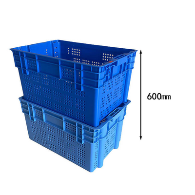 পুনর্ব্যবহারযোগ্য HDPE প্লাস্টিক ক্রেটস 200lbs স্ট্যাকযোগ্য স্টোরেজ ক্রেট