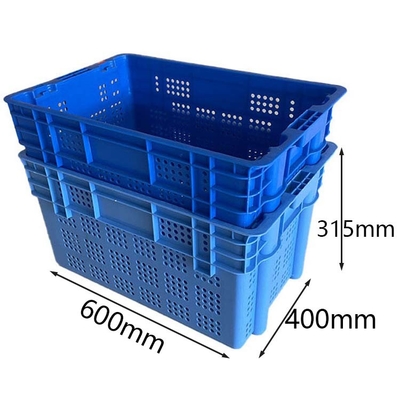 পুনর্ব্যবহারযোগ্য HDPE প্লাস্টিক ক্রেটস 200lbs স্ট্যাকযোগ্য স্টোরেজ ক্রেট