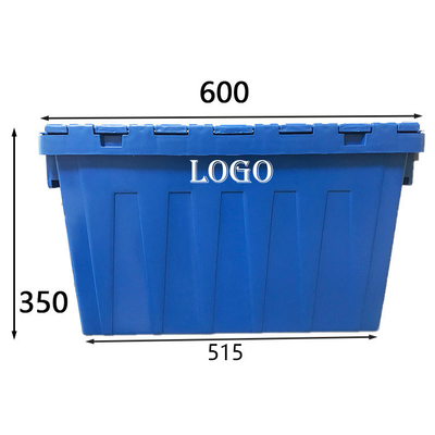 লক করা যায় এমন স্ট্যাকেবল মুভিং বক্স 770 পাউন্ড HDPE প্লাস্টিক স্টোরেজ কন্টেইনার সরানোর জন্য