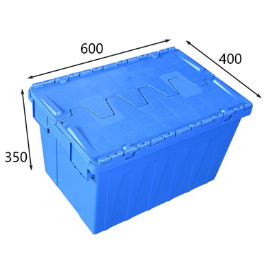 নেস্টেবল বড় প্লাস্টিকের শিপিং বক্স HDPE ব্লু লোড 50Kg পুনঃব্যবহারযোগ্য চলন্ত বিন